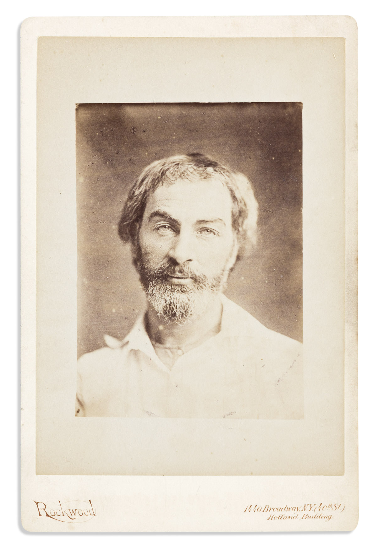 GEORGE G. ROCKWOOD (1832–1911) Portrait of Walt Whitman.